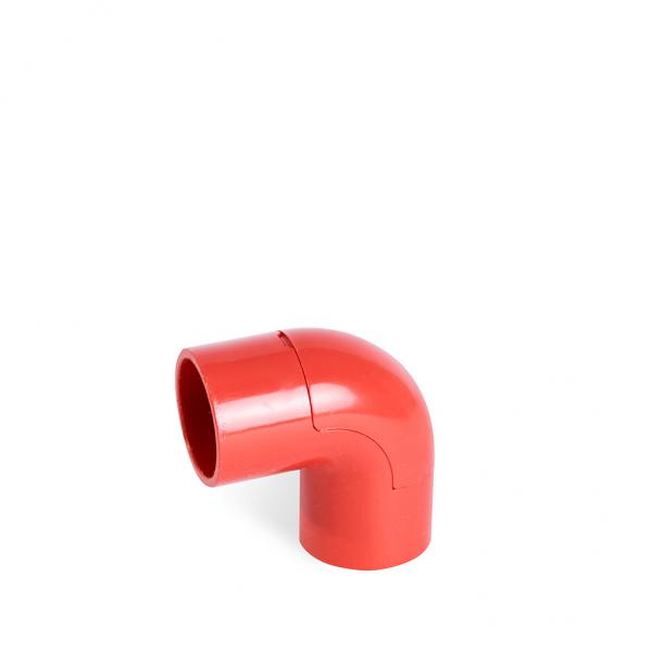 Cotovelo 90° PVC vermelho sem rosca (com abertura) 3/4 pol.